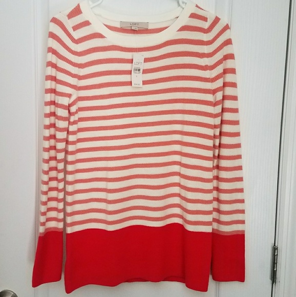 ANN TAYLOR STRIPED BANDED SWEATER SIZE SMALL - Picture 3 of 5